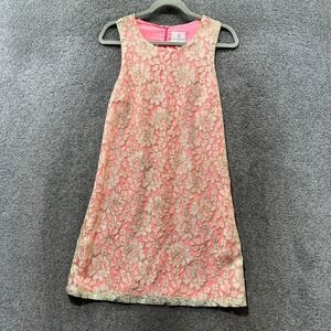 Julie Brown Sheath Dress Women 4‎ Pink Floral Coquette Soft Girl Feminine Fairy